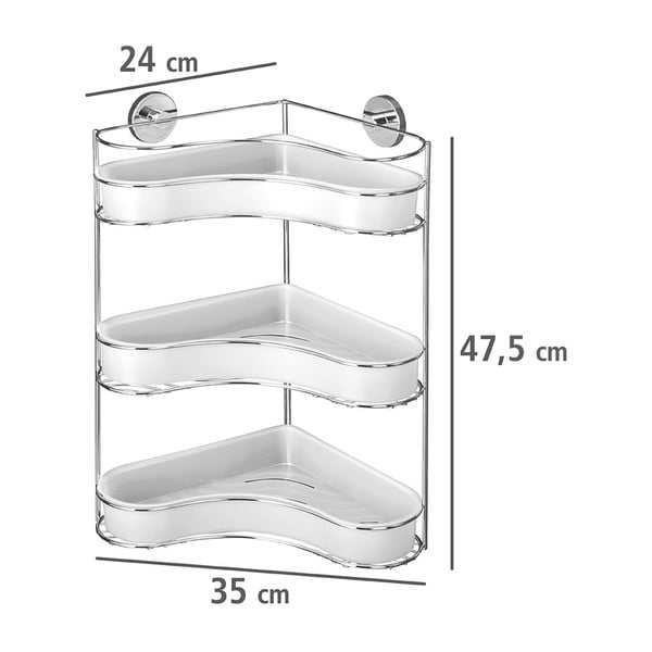 Isekandev kolmetasandiline nurgariiul Vacuum-Loc kaussidega, kandevõime kuni 33 kg Milazzo - Wenko-image-4