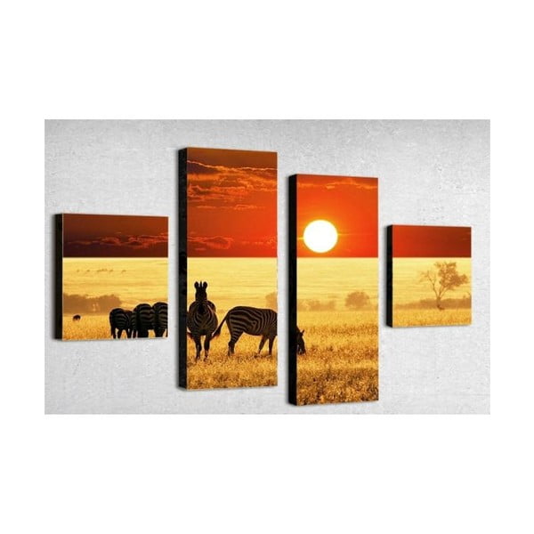 4dílný obraz Africa, 50x100 cm