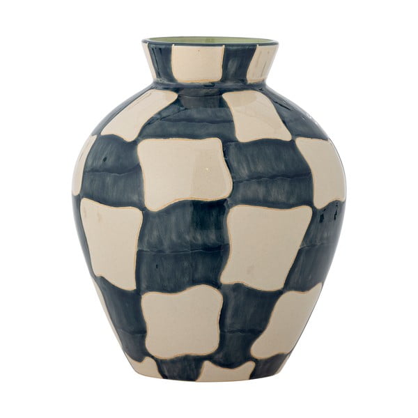 Sinisest/kreem käsitsi maalitud klaasist vaas (kõrgus 24 cm) Check - Bloomingville