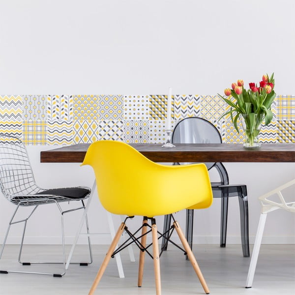 24-st seinakleebisest koosnev komplekt Skandinaavia plaadid , 10 x 10 cm Stockholm - Ambiance-image-1