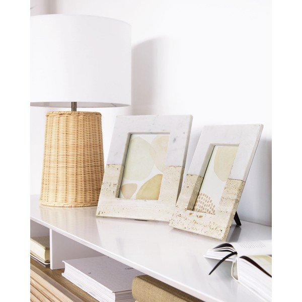 Valge kivist pildiraam 18x23 cm Uria - Kave Home-image-1