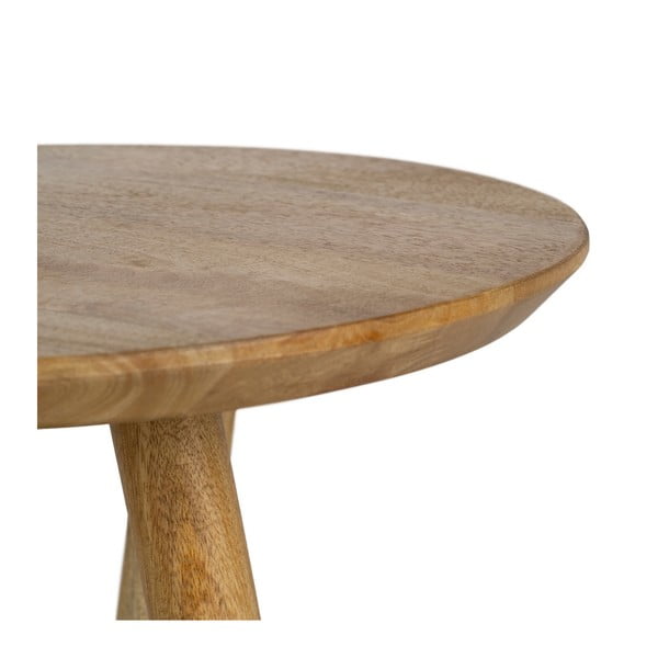 Ümmargune mangopuidust abilaud ø 40 cm Mao - Ixia-image-4