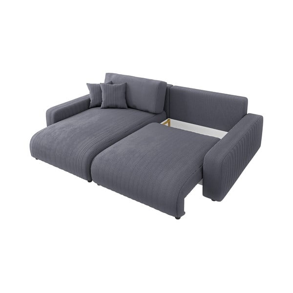 Tumehall velvetist nurgadiivanvoodi (muutuv nurk) Sara - Ropez-image-2