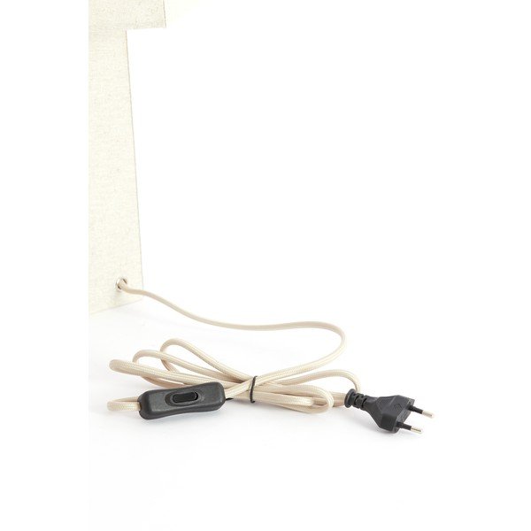 Kreemikas laualamp tekstiilist varjuga (kõrgus 50 cm) Musabo - Light & Living-image-3