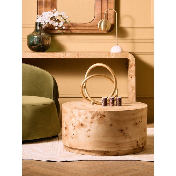 Ümmargune naturaalses värvitoonis kohvilaud, läbimõõduga 80 cm Mota - Premier Housewares-image-3