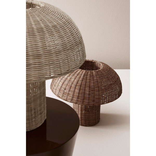 Rotangist LED-laualamp naturaalses värvitoonis rotangist varjuga (kõrgus 40 cm) Irele - Bizzotto-image-2