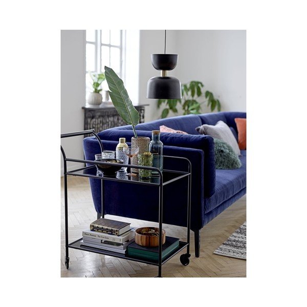 Zelená skleněná lahev s korkovým víkem Bloomingville-image-1