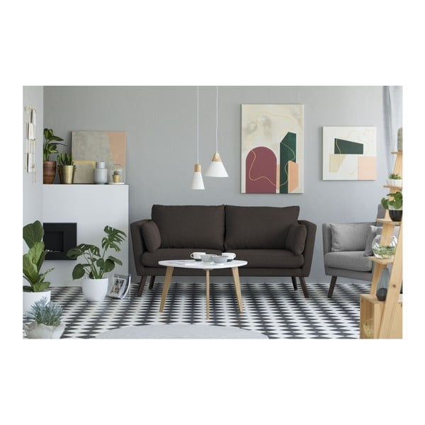 Hnědá 3místná pohovka Mazzini Sofas Elena-image-3