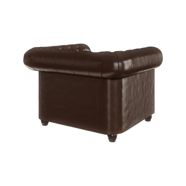 Tumepruun kunstnahast tugitool York - Ropez-image-2