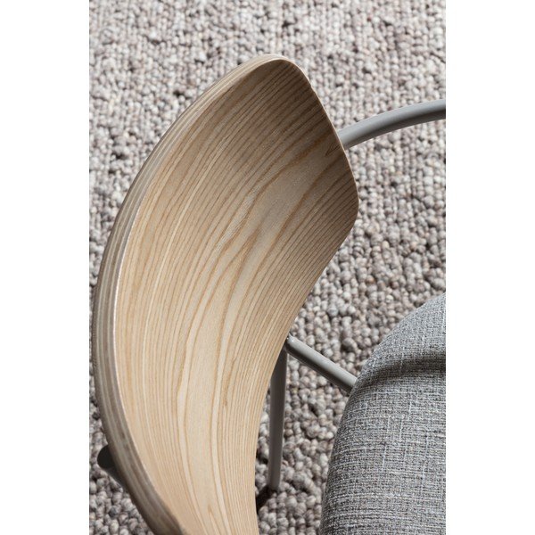 Helehallid/naturaalse polstriga söögitoolid käetugedega komplektis Nour - MOME-image-2