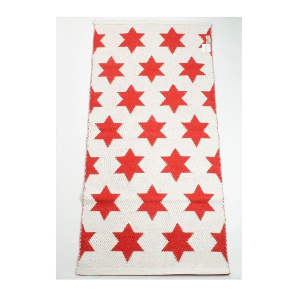 Oboustranný koberec Star 135x65 cm, červený