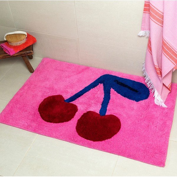 Roosa tekstiilist vannitoamatt 83x52,5 cm Cherry - Rex London-image-1