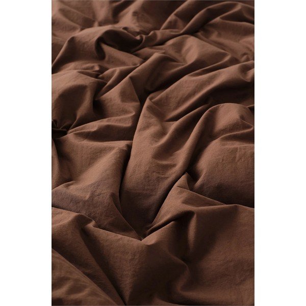 Pruun üheinimesevoodipesu orgaanilisest puuvillast 150x200 cm Juliette - Ellos Home-image-2