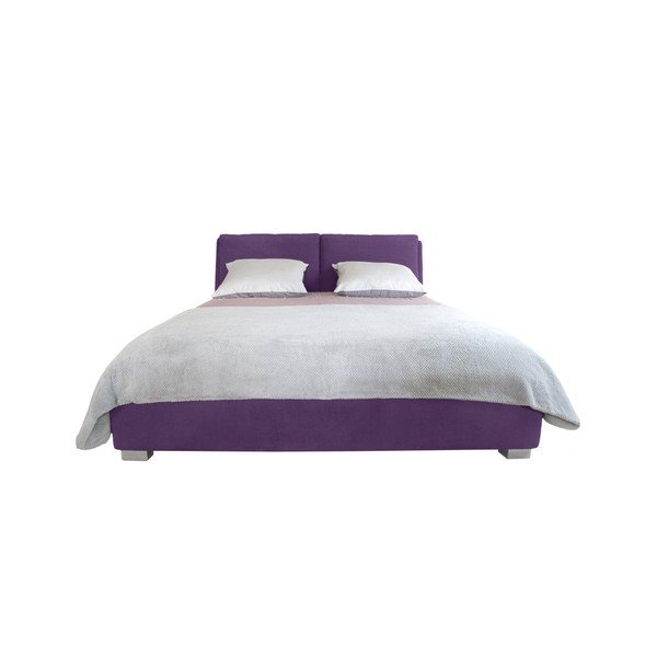 Fialová dvoulůžková postel Mazzini Beds Vicky, 180 x 200 cm-image-4