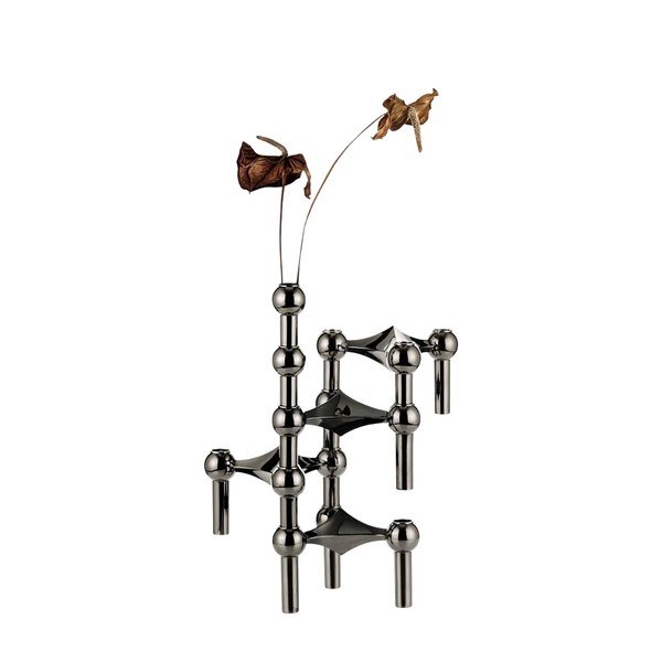 Läikiv must metallvaas (kõrgus 10 cm) Nagel - STOFF Nagel-image-4