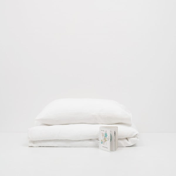 Laste valge linane padjapüür Nature, 40 x 60 cm - Linen Tales-image-2