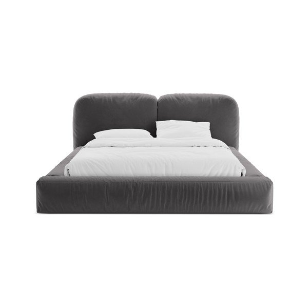 Hall polsterdatud kaheinimesevoodi koos panipaiga ja voodipõhjaga 200x200 cm Martina - Micadoni-image-4