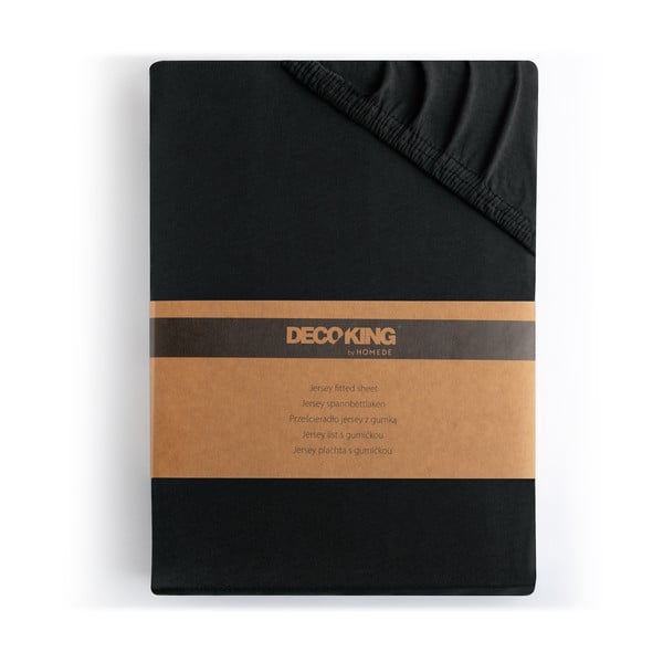 Must trikotaažist kummiga lina 220x200cm Amber – Restilo-image-4