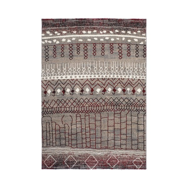 Hnědý koberec Kayoom Tassala Red, 80 x 150 cm