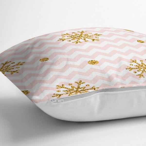Jõulupadjapüür kuldsed lumehelbed, 42 x 42 cm - Minimalist Cushion Covers-image-1