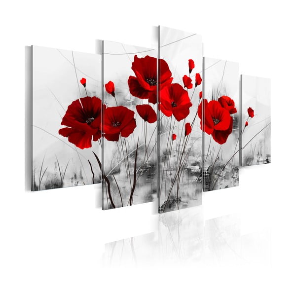 Pilt lõuendil Bimago Red Miracle 100 x 50 cm Poppies - Artgeist