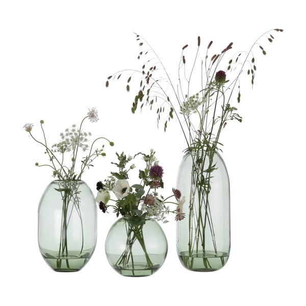 Zelená skleněná váza A Simple Mess Hedge, výška 18 cm-image-2