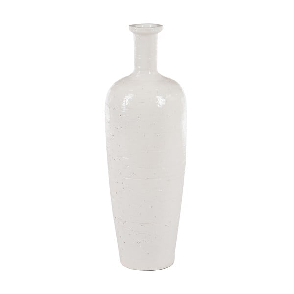 Váza Glazed Terra White, 18x18x53 cm