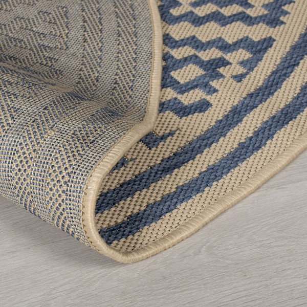 Sinine/beež ümmargune välivaip ø 160 cm Moretti - Flair Rugs-image-3