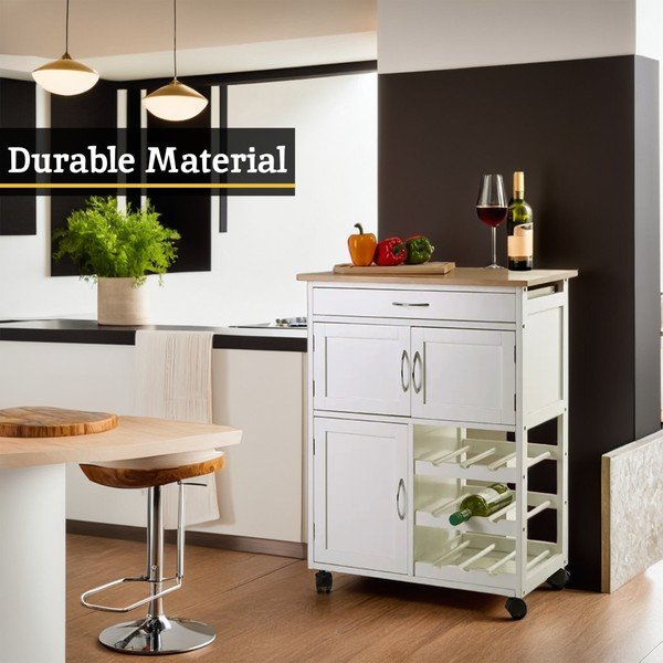 Bambusest serveerimislaud ratastel 37x67 cm Harlow - Premier Housewares-image-2
