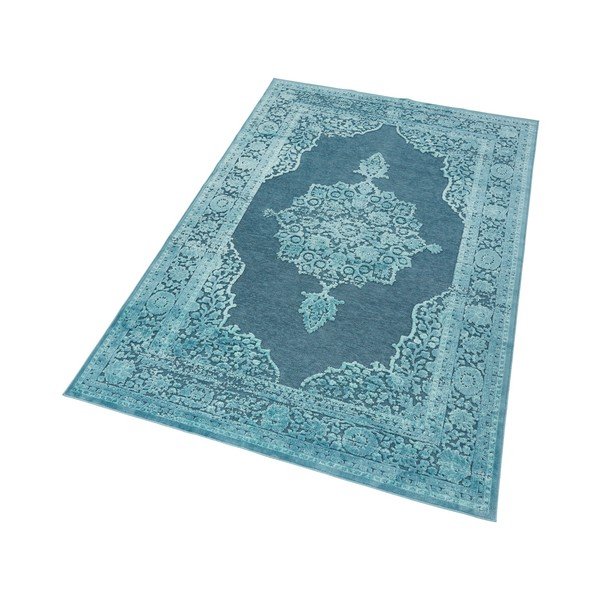 Sinine viskoosist vaip , 120 x 170 cm Willow - Mint Rugs-image-3