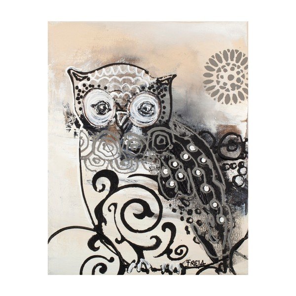 Freja Owl B&W, 28x22 cm, tetraptych-image-3