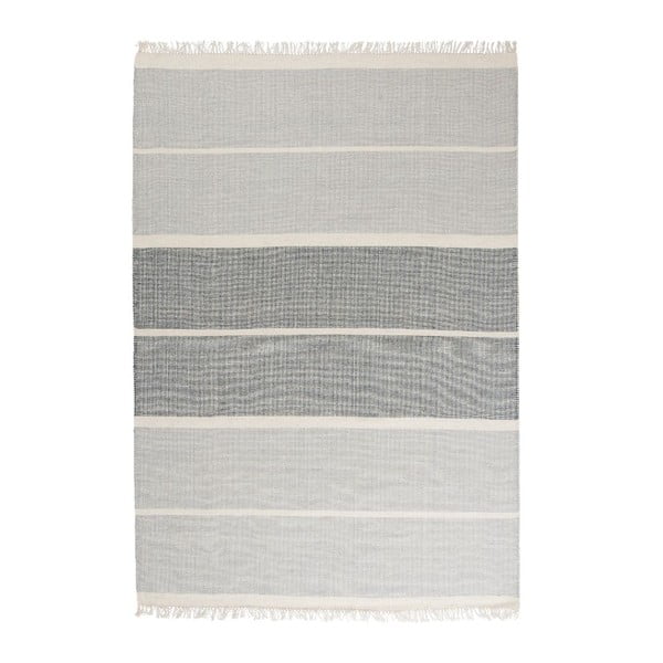 Modrý ručně tkaný vlněný koberec Linie Design Reita, 160 x 230 cm