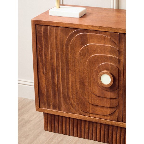 Mangopuidust kummut tumedas naturaalses värvitoonis 40x75x116 cm Sangar - Premier Housewares-image-2