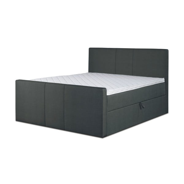 Černá postel s matrací Gemega Amberbox, 160x200 cm