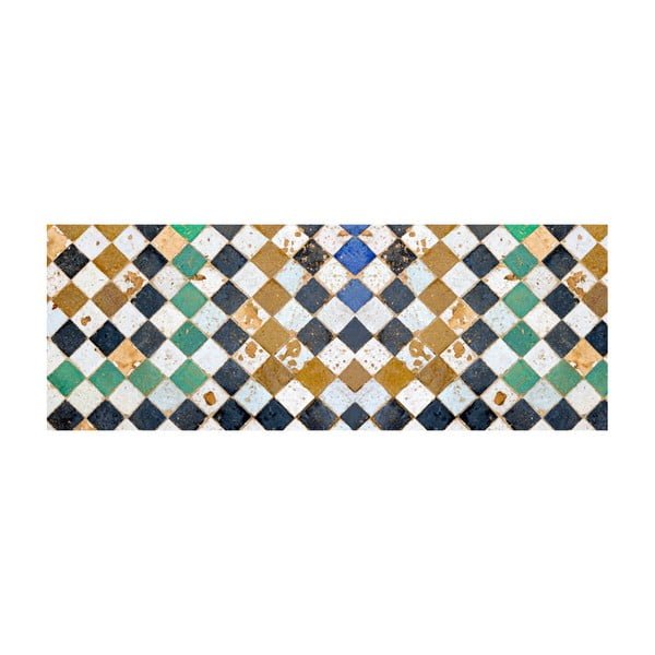 Koberec z vinylu Square Tiles, 66x180 cm