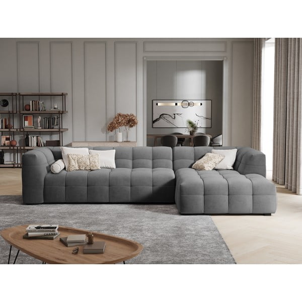 Hall sametne nurgadiivan , paremas nurgas Vesta - Windsor & Co Sofas-image-1