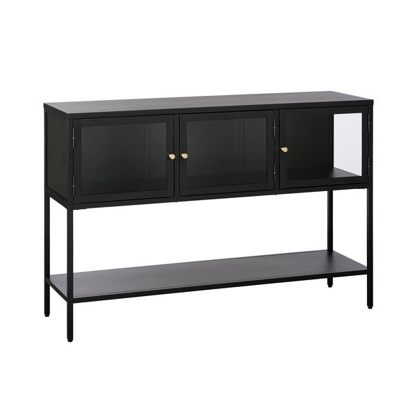 Must metallist vitriinkapp 132x88 cm Carmel – Unique Furniture-image-4