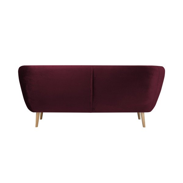Vínově červená třímístná pohovka Mazzini Sofas Benito-image-2
