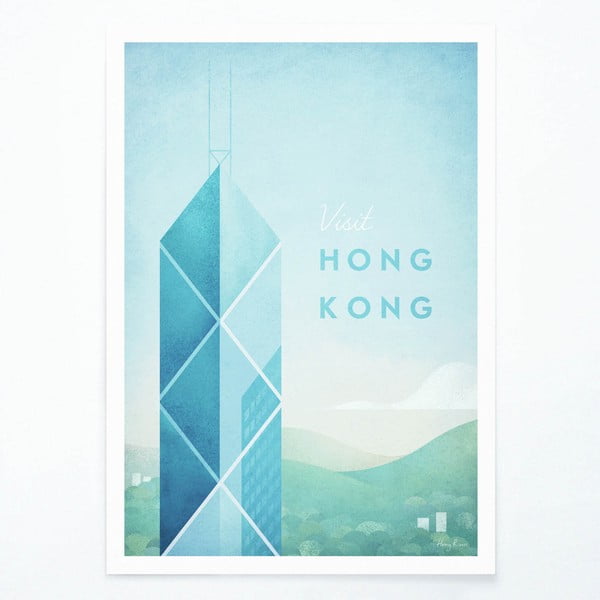 Plakat , 30 x 40 cm Hong Kong - Travelposter
