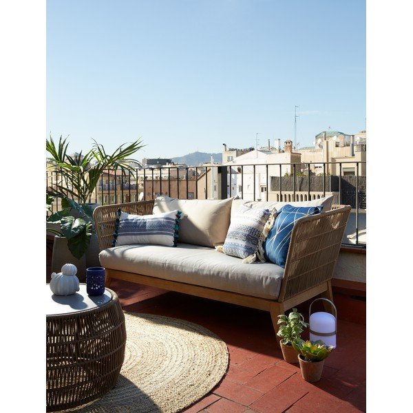 Beež kolmekohaline diivan Bellano - Kave Home-image-1