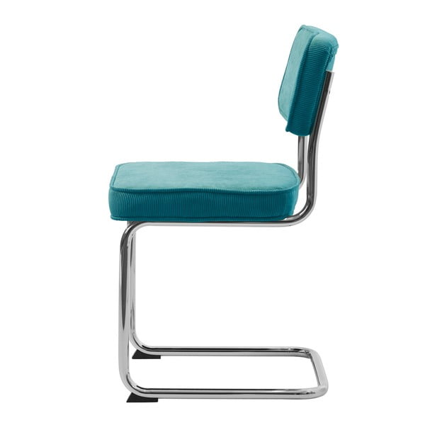 Türkiissinine velvetist söögitool Rupert – Unique Furniture-image-4