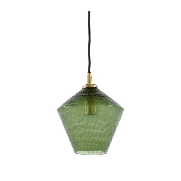 Roheline rippvalgusti klaasist lambivarjuga ø 20 cm Delila - Light & Living