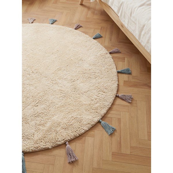 Kreemikas pestav/käsitsi kootud puuvillane lastevaip ø160 cm Snuggle Sunna - Hanse Home-image-2