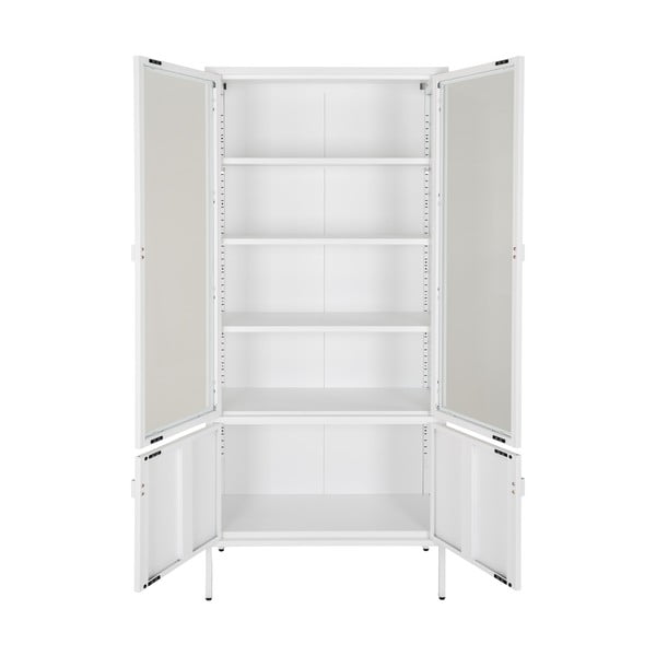 Valge metallist vitriinkapp 80x180 cm Brisbane - House Nordic-image-2