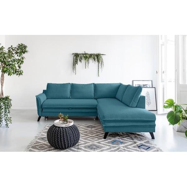 Türkiissinine nurgas diivanvoodi L, paremas nurgas Charming Charlie - Miuform-image-1