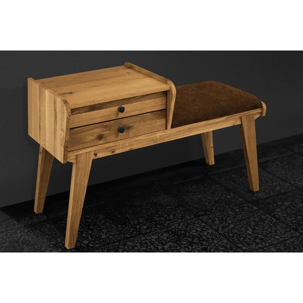 Tammepuidust sahtlitega pink oranži istmega Retro - The Beds-image-3