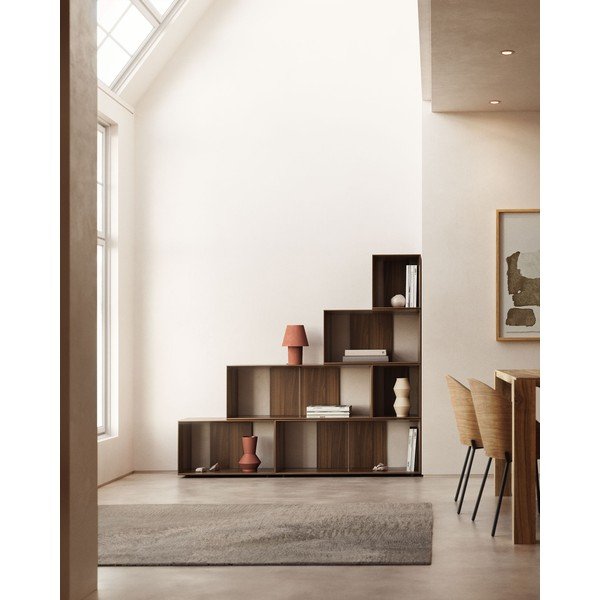 Pähklipuu dekooriga moodulriiulite süsteem 6 tk 101x152 cm Litto - Kave Home-image-1