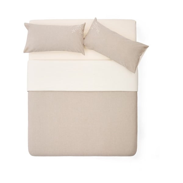 Beež pikendatud üheinimesevoodi voodipesu puuvill-perkalist 240x220 cm Sotela - Kave Home-image-2