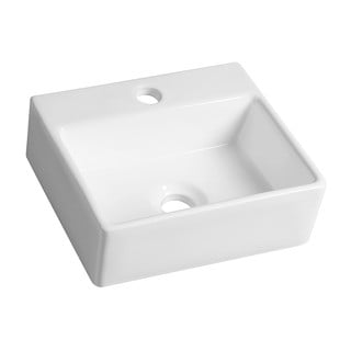 Valge keraamika väike vannitoa valamu  33,5x29 cm Giulia – Sapho