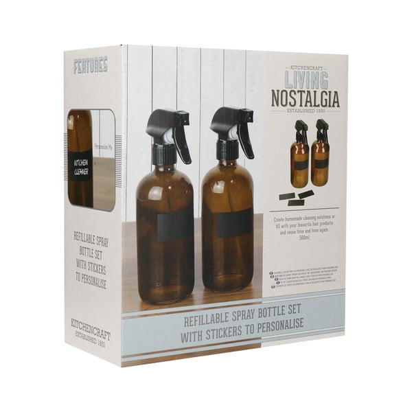 2 puhastusvahendi pihustuspudelite komplekt Living Nostalgia - Kitchen Craft-image-2